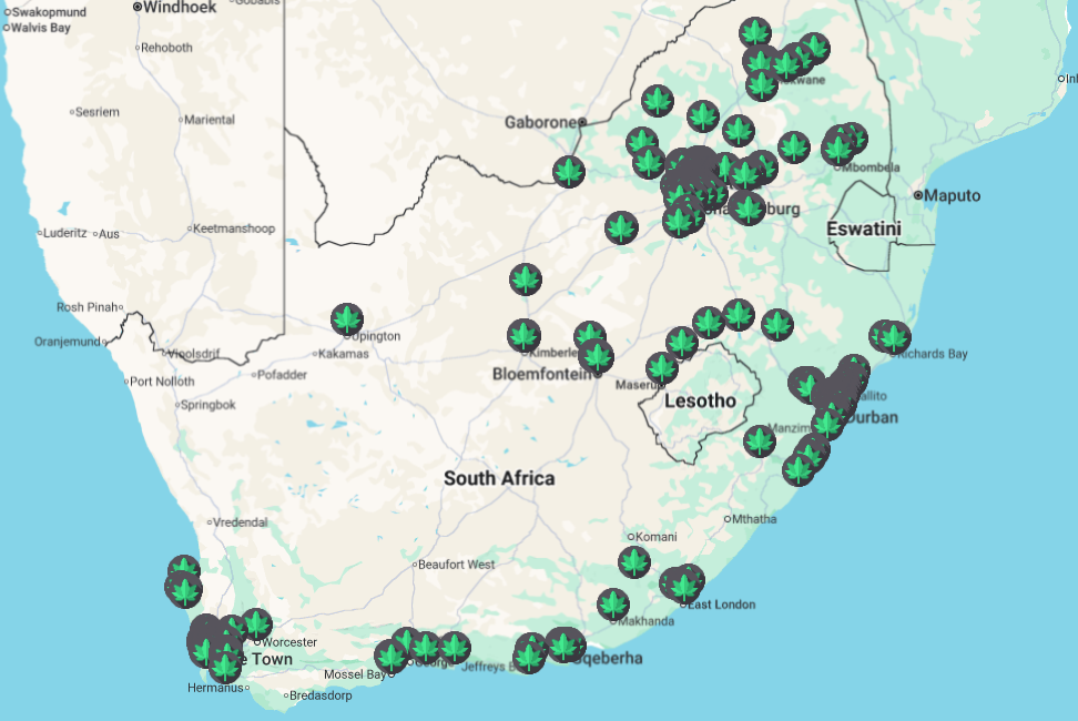 DankMaps South Africa Coverage